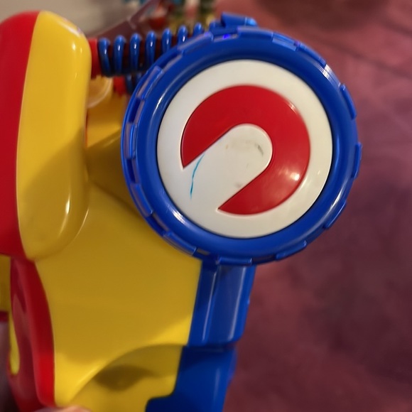 Discovery Toys DT racer Car #8 no batteries needed Red Yellow & Blue turn key - Picture 3 of 5